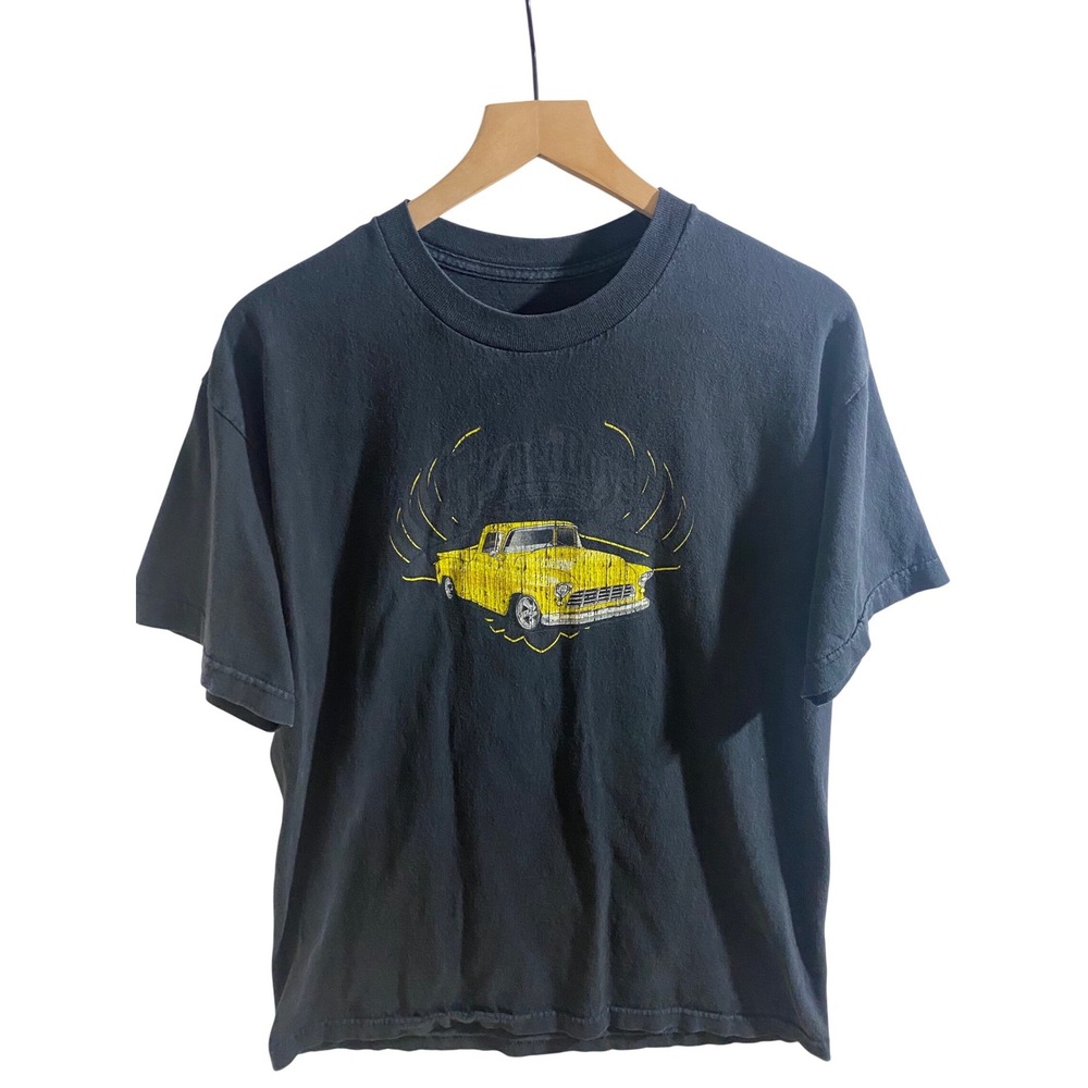 Farmer Boys Limited Edition Yellow Truck Graphic T-Shirt Mens Large Black Tee